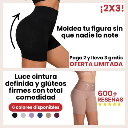 Oferta 2x3 – Shorts moldeadores: abdomen plano y glúteos levantados